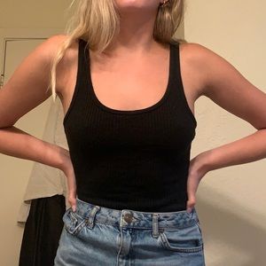 Simple black bodysuit